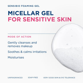 Bioderma foaming gel dispensing into hand demonstrating easy foam