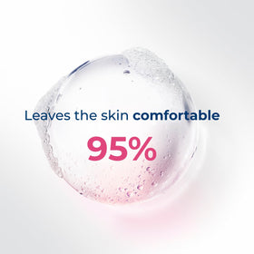Bioderma Sensibio being used on palm removing makeup showing effective, mild removal