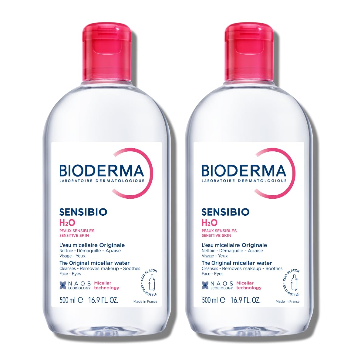 Bioderma Sensibio H2O front pack showing gentle cleanser benefit