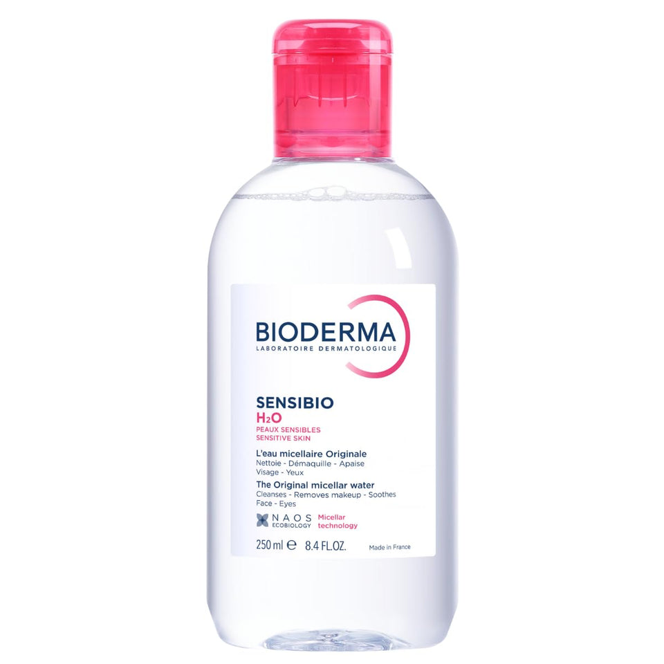 Bioderma bottle front packaging showing gentle cleanser benefit