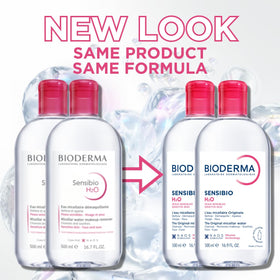 Bioderma Sensibio H2O pouring drop illustrating lightweight formula benefit
