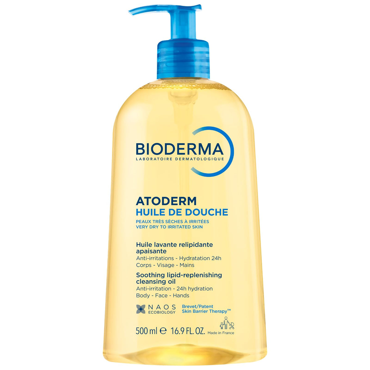 Bioderma Toderm front packaging showing bottle and label for quick identification and shelf appeal