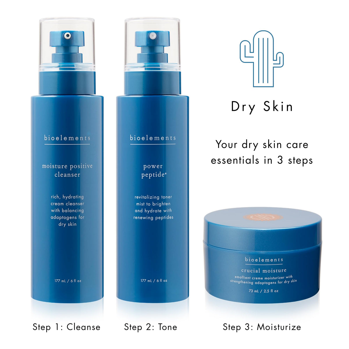 Bioelements size comparison with 2.5 fl oz jar to show scale and travel convenience