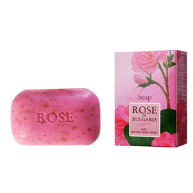 Biofresh Cosmetics lathered bar in hand demonstrating moisturizing foam benefit