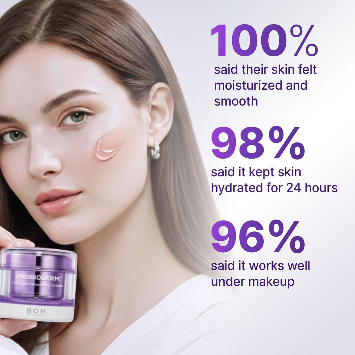 BIOHEAL BOH jar beside hand to show 50 ml size and real-world scale