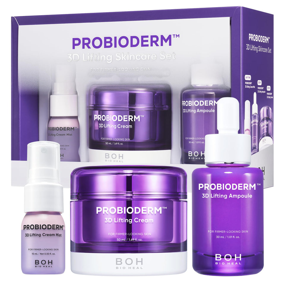 BIOHEAL BOH front packaging of Probioderm 3D Lifting set showing complete routine and benefits