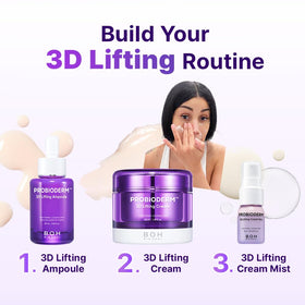 BIOHEAL BOH ingredient visual with peptides and Probioderm to show targeted firming support