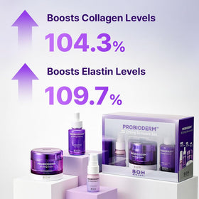 BIOHEAL BOH nighttime routine on bathroom counter showing simple evening layering benefits