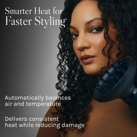 BIO IONIC control panel with 3 heat and 3 speed settings for customizable results