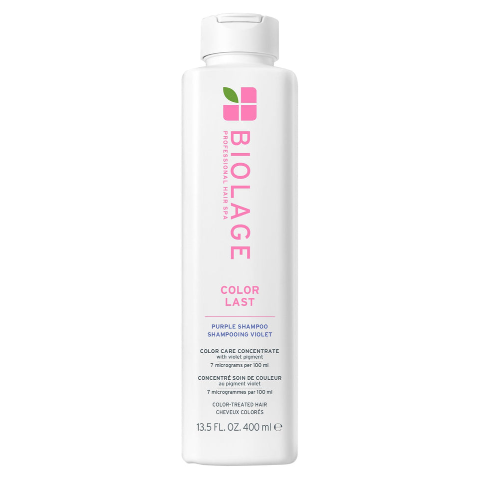 Biolage front packaging showing purple shampoo and cooling benefit