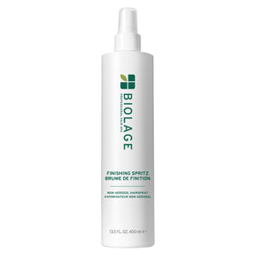 Biolage finishing spritz front packaging shows product and branding benefit hold
