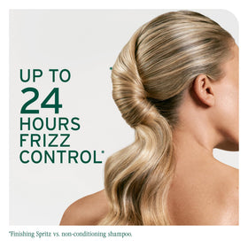 Biolage finishing spritz nozzle detail highlighting even mist delivery benefit