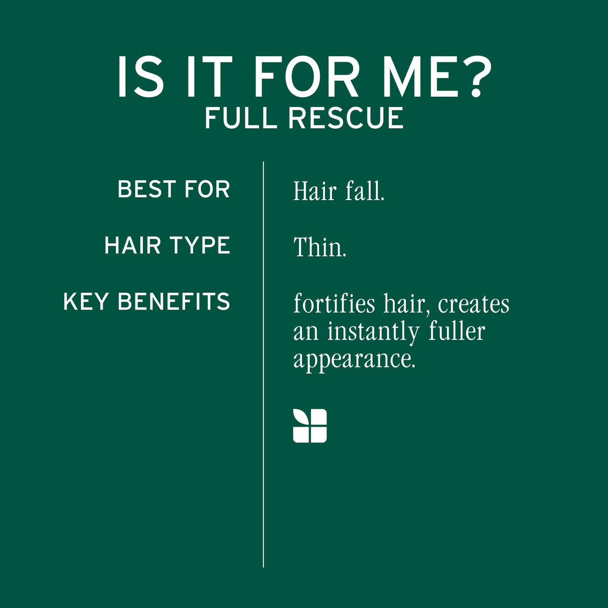 Biolage Full Rescue shampoo and conditioner together for complete regimen