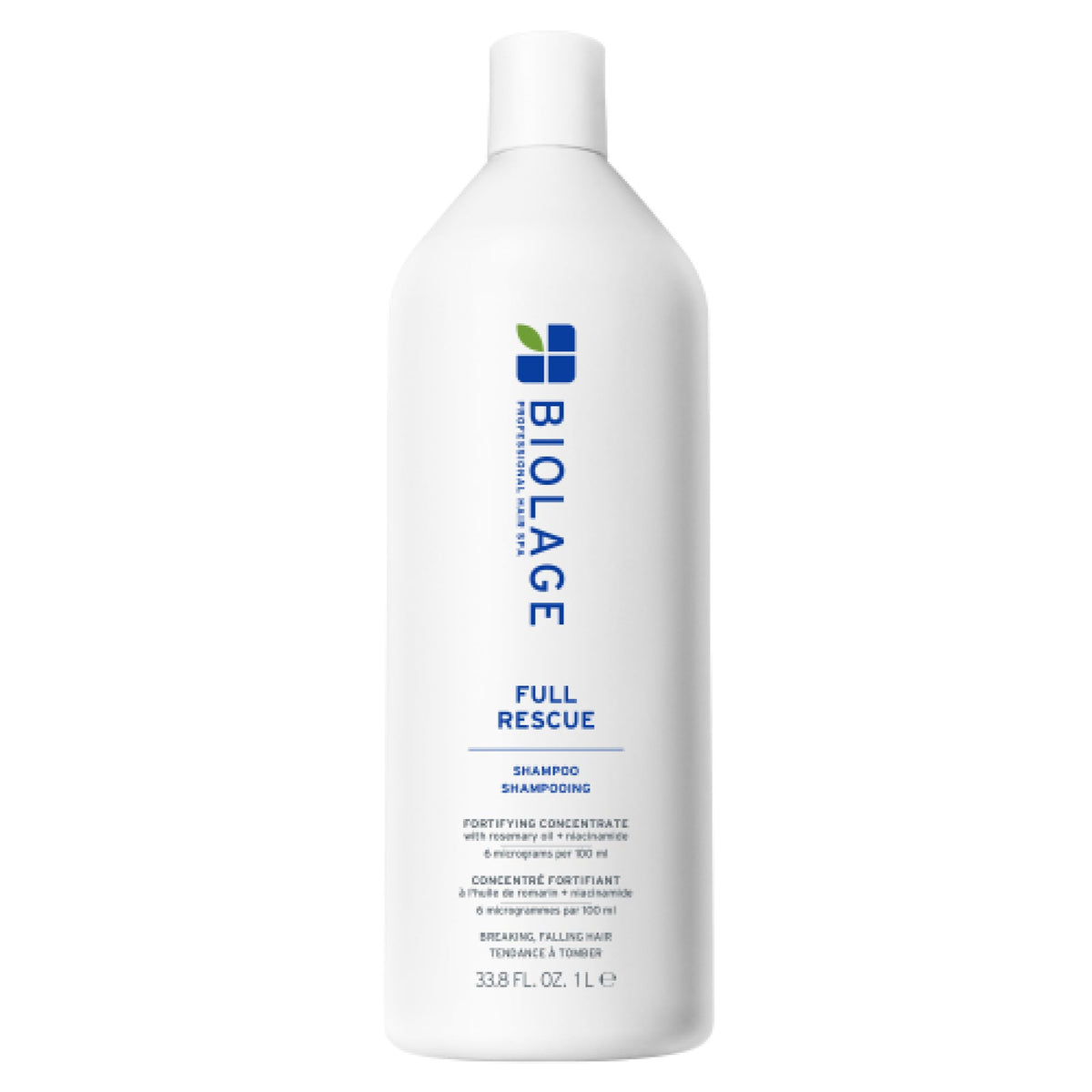 Biolage bottle front view showing product and brand for visible fullness