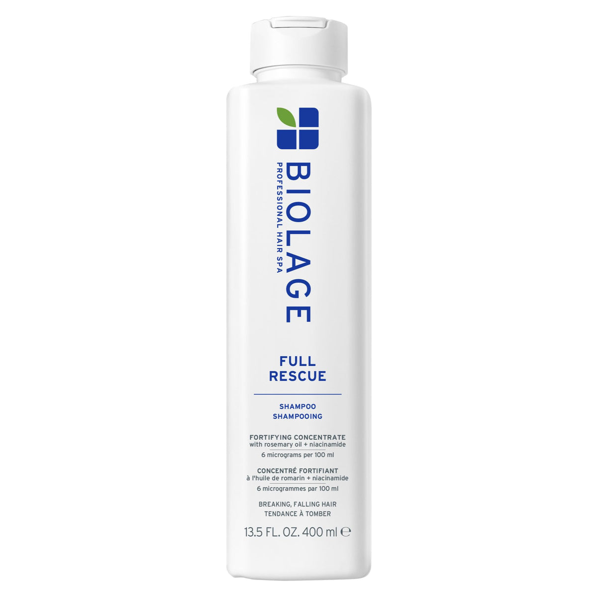 Biolage front bottle showing label and full rescue branding for clear product ID and trust