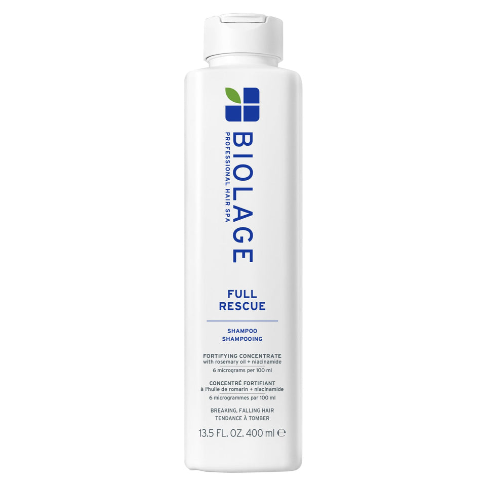 Biolage front bottle showing label and full rescue branding for clear product ID and trust