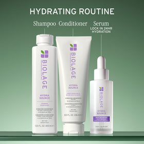 Biolage balm staged in bathroom routine promoting daily hydration