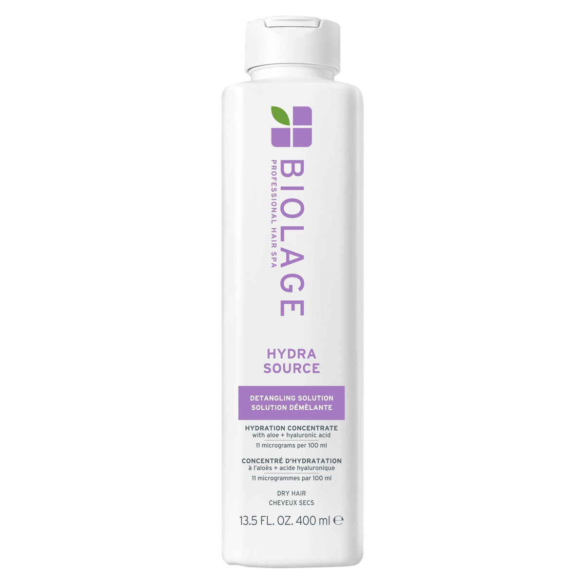 Biolage front bottle showing product and branding for instant detangling benefit