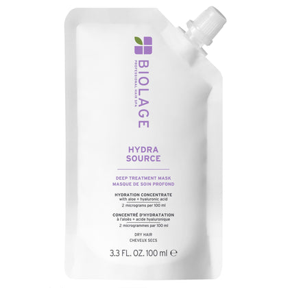Biolage front packaging showing product name and benefits for hydration