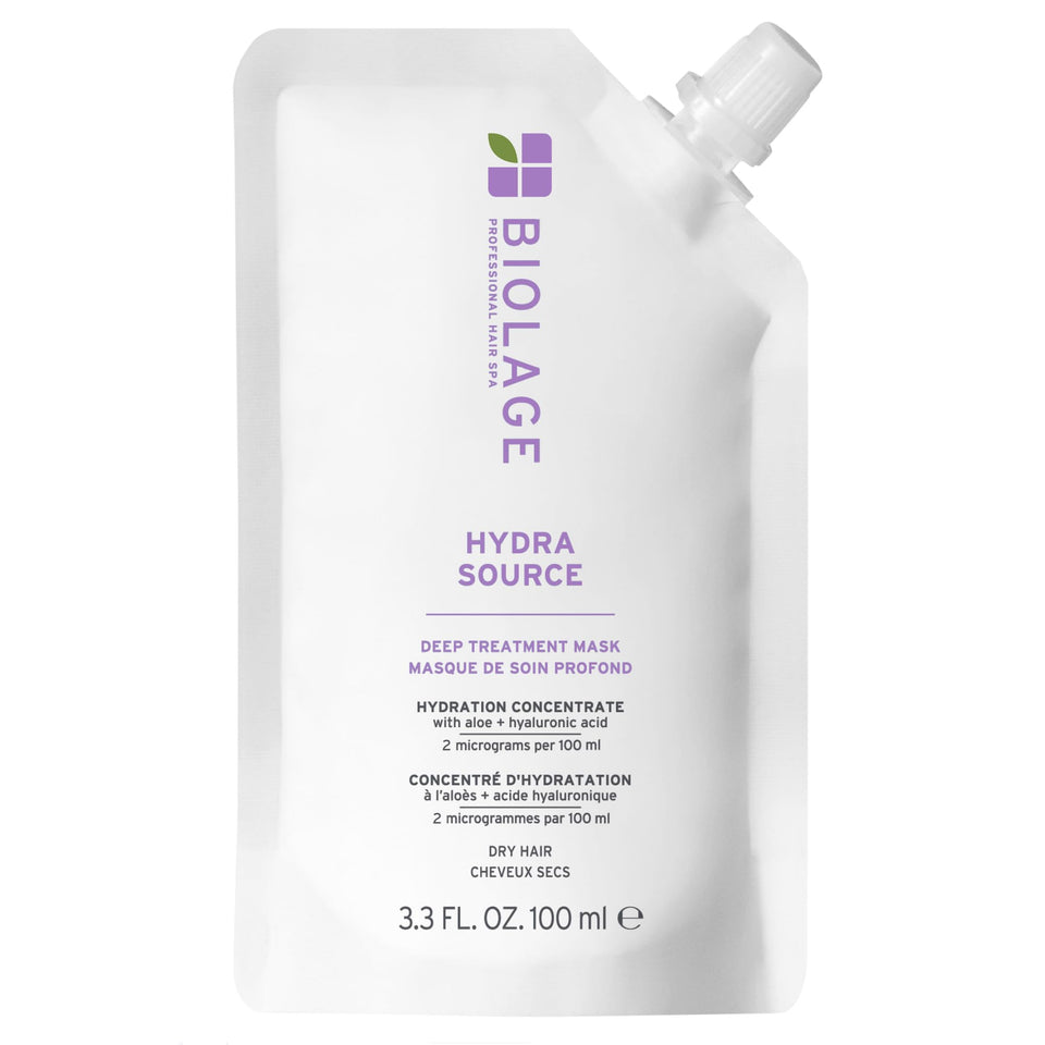 Biolage front packaging showing product name and benefits for hydration