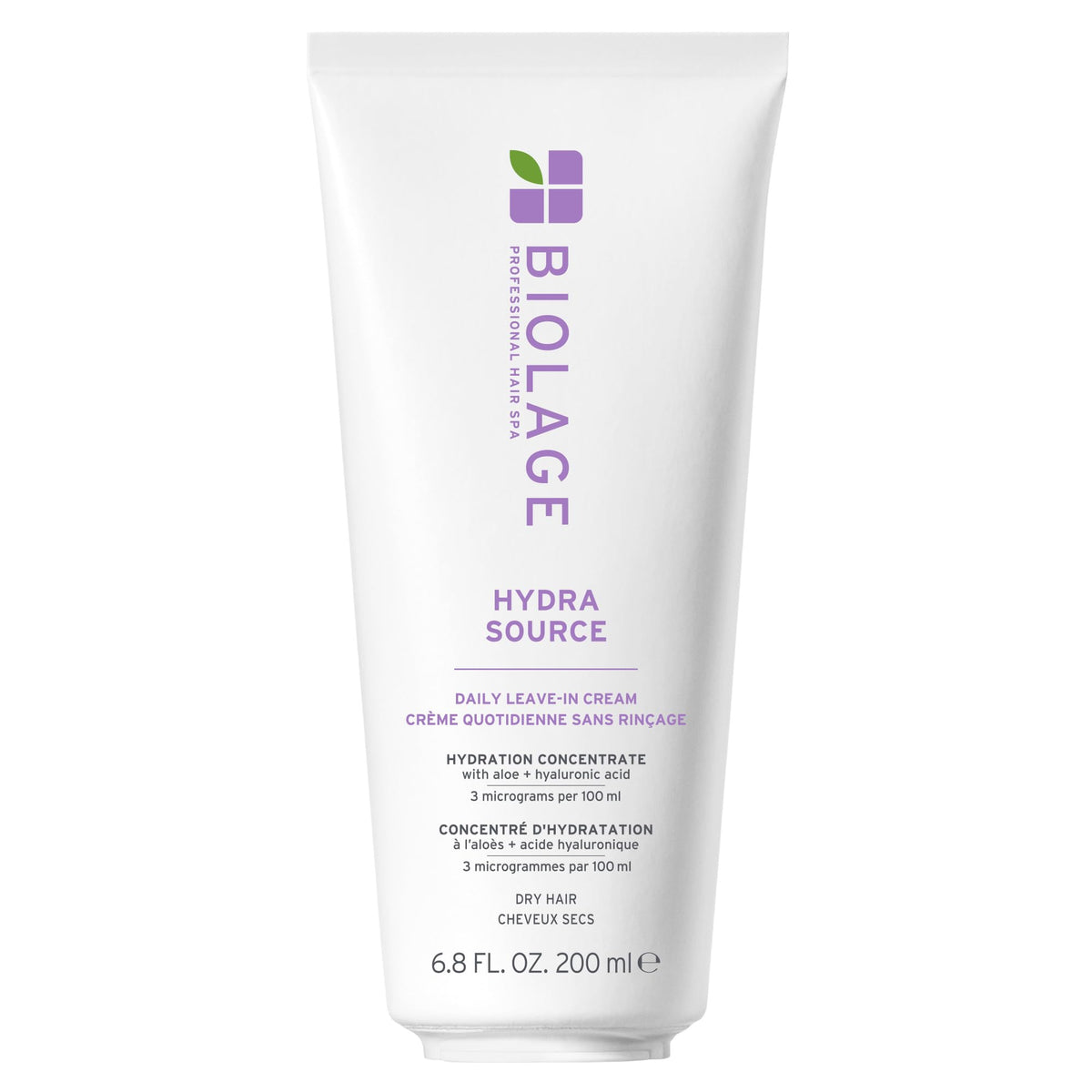 Biolage Hydra Source front tube showing product and benefits