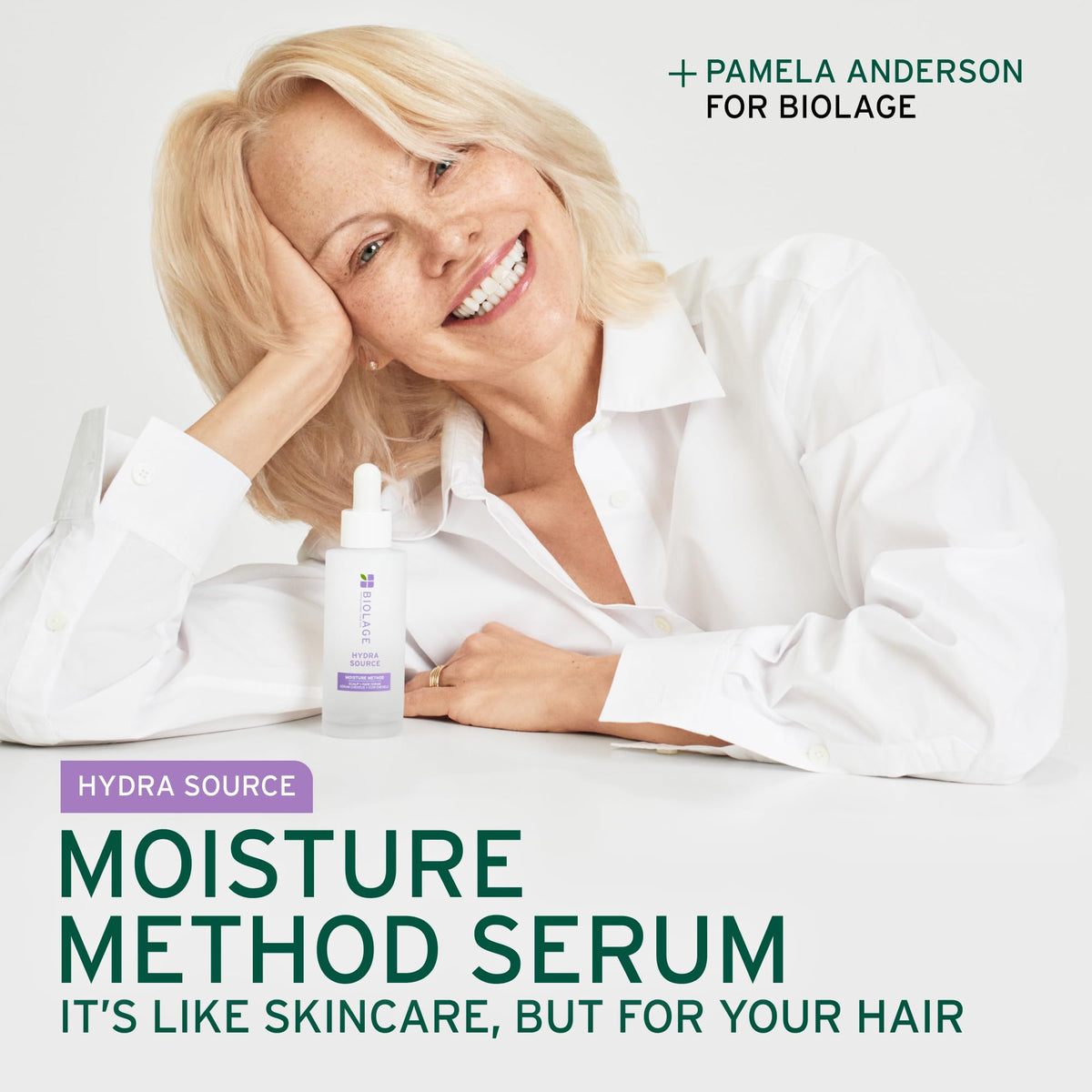 Biolage serum placed on bathroom shelf illustrating daily routine use