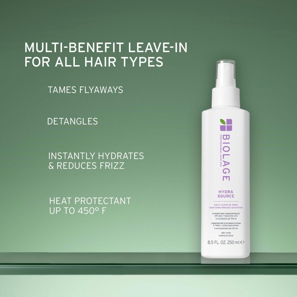 Biolage pump and cap detail highlighting precise mist application