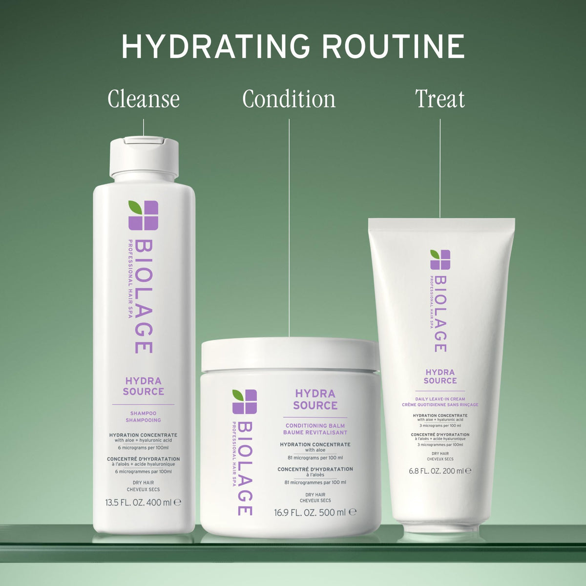 Biolage bottle on bathroom shelf showing everyday salon-quality care