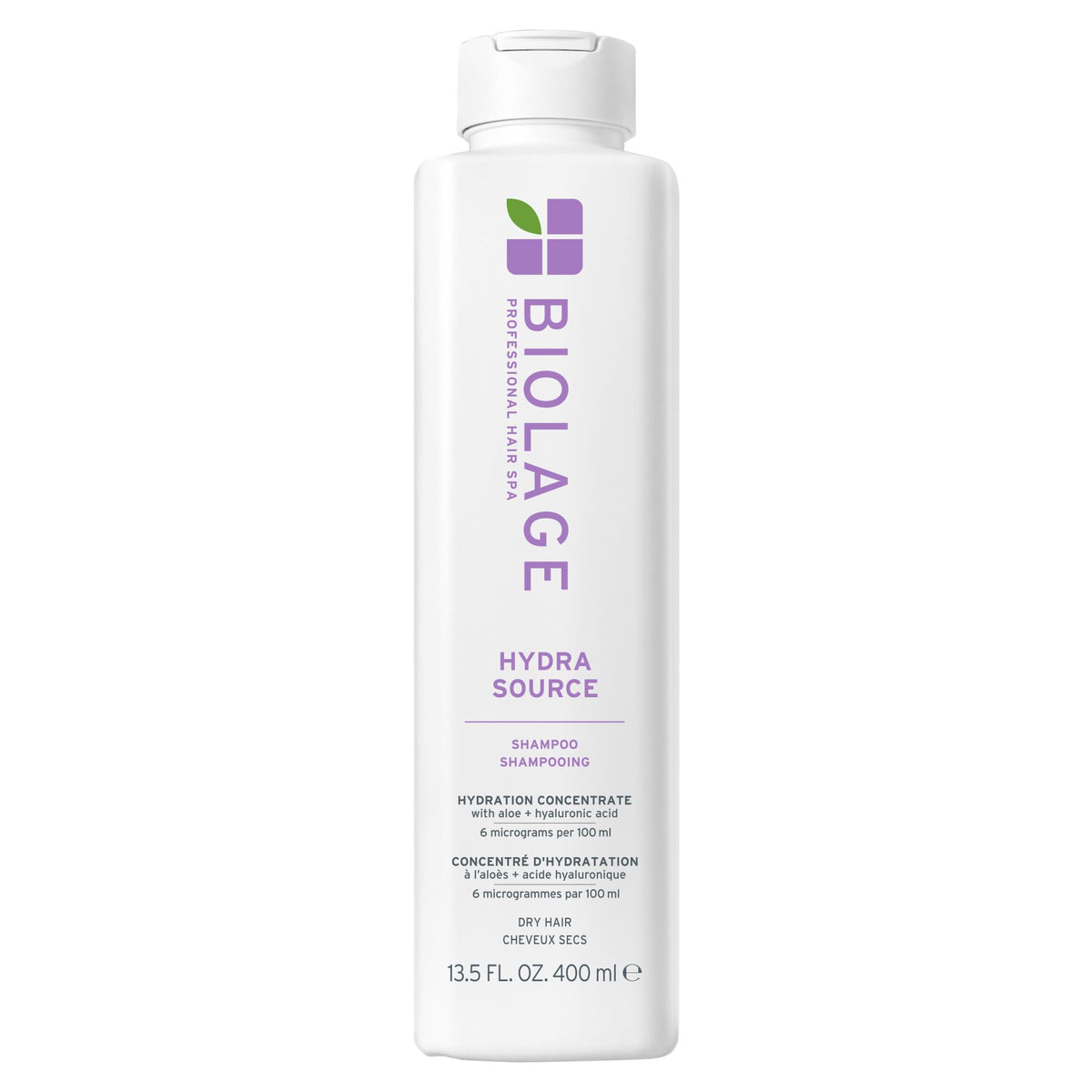 Biolage front bottle shot showing product and hydration benefit