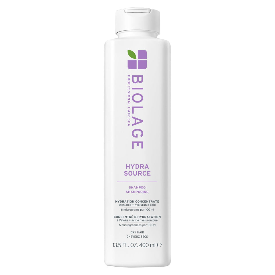 Biolage front bottle shot showing product and hydration benefit