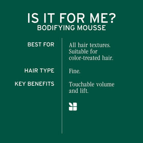 Biolage mousse root lift demo showing visible volume at roots