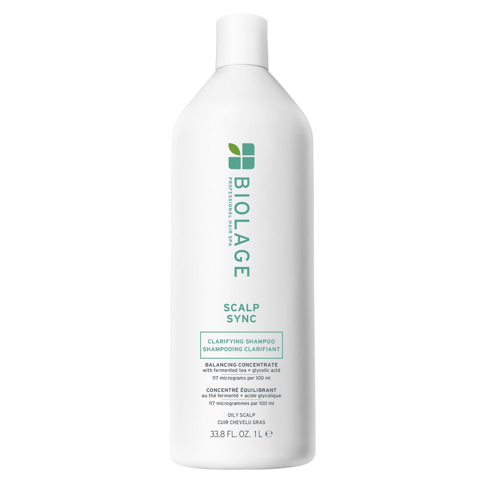 Biolage front packaging showing bottle, clarifying shampoo benefit