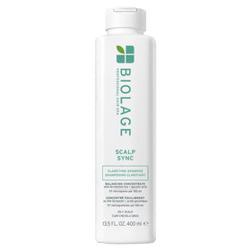 Biolage Scalp Sync front packaging showing bottle and label, promotes clarifying benefit