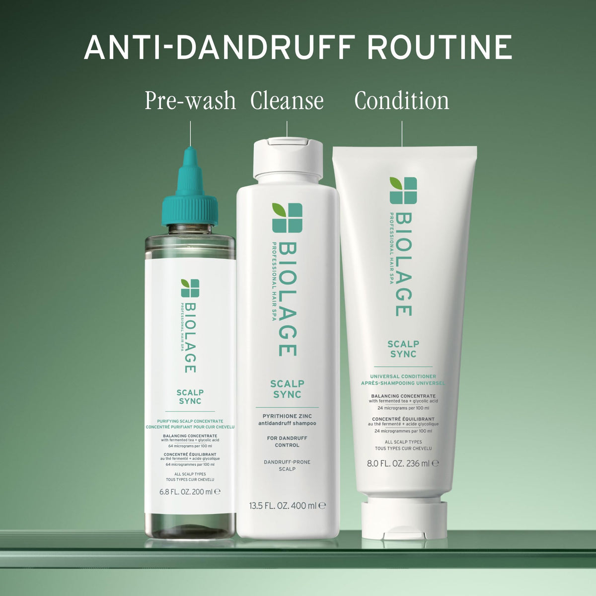 Biolage shampoo lather on wet hair showing soothing benefit