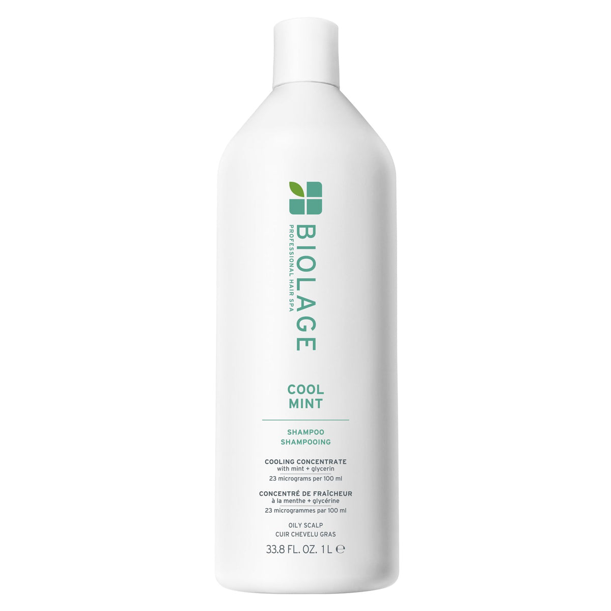Biolage front bottle view showing label and large 33.8 fl oz size benefit