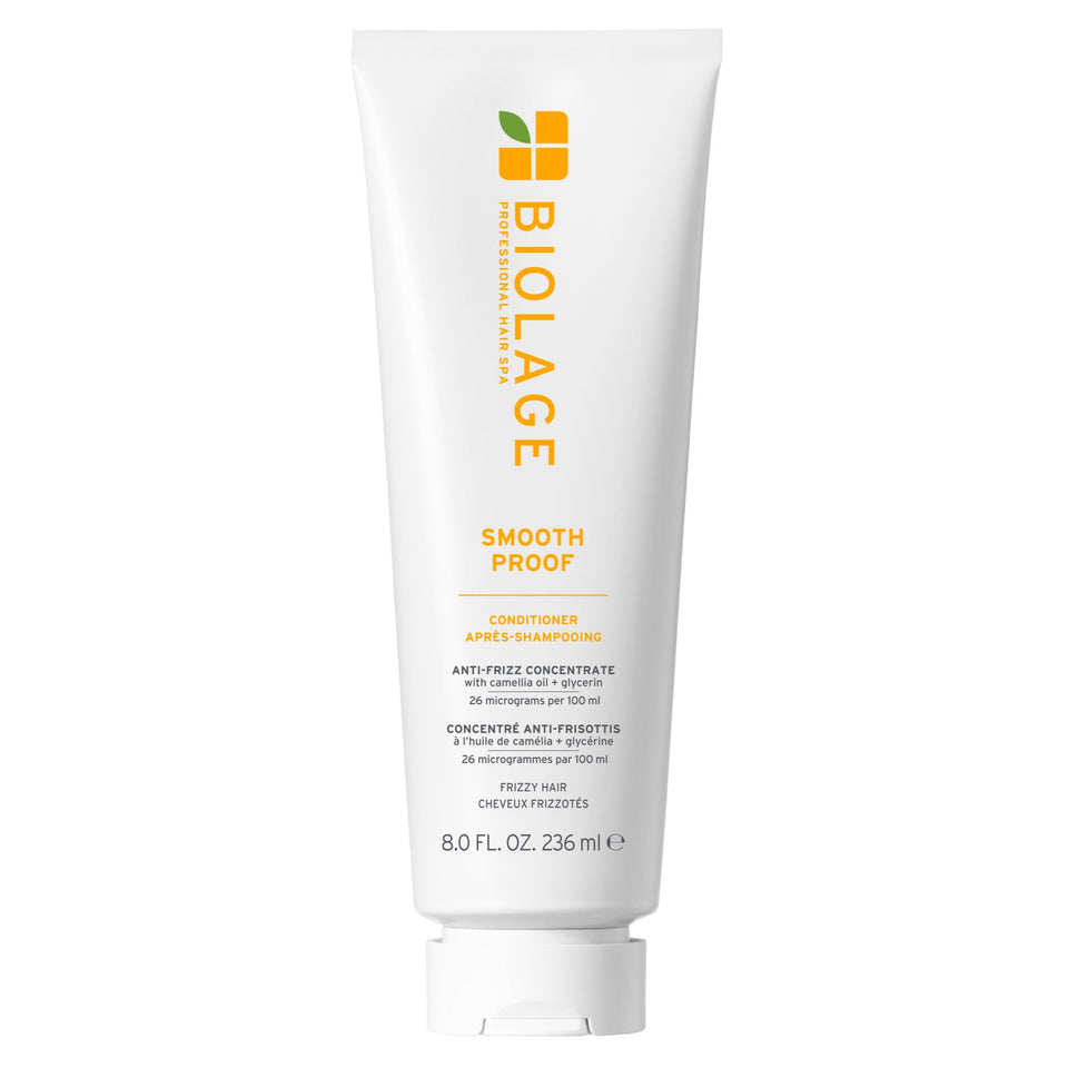 Biolage front packaging showing conditioner for silky, frizz-controlled hair