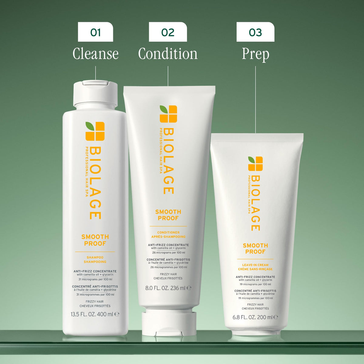Camellia oil ingredient visual highlighting Biolage smoothing benefits