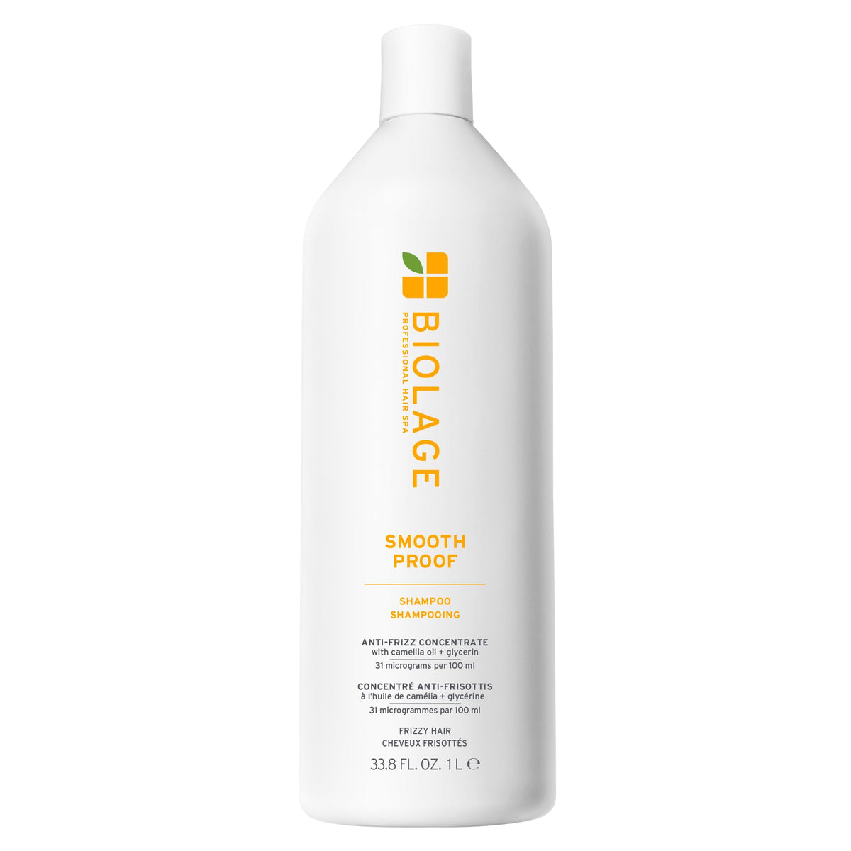 Biolage front bottle view showing branding and large 33.8 oz size for long-term use