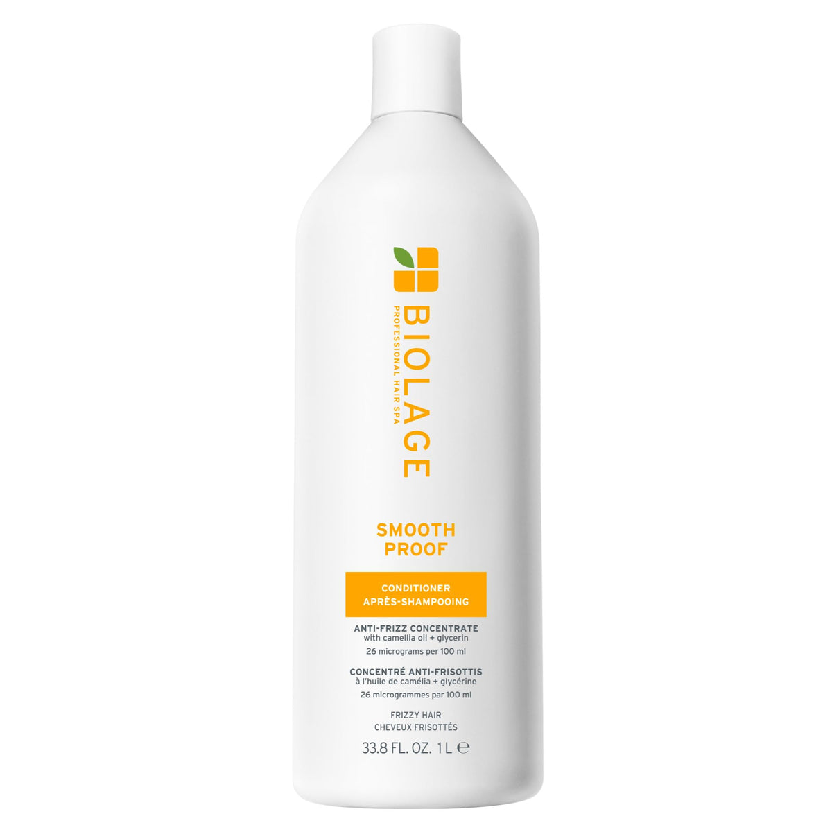 Biolage front packaging showing Smooth Proof conditioner and product benefit