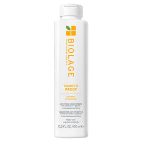 Biolage front packaging showing smooth-proof shampoo and sleek design for shine