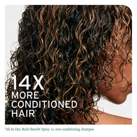 Biolage spray nozzle releasing fine mist for even lightweight coverage
