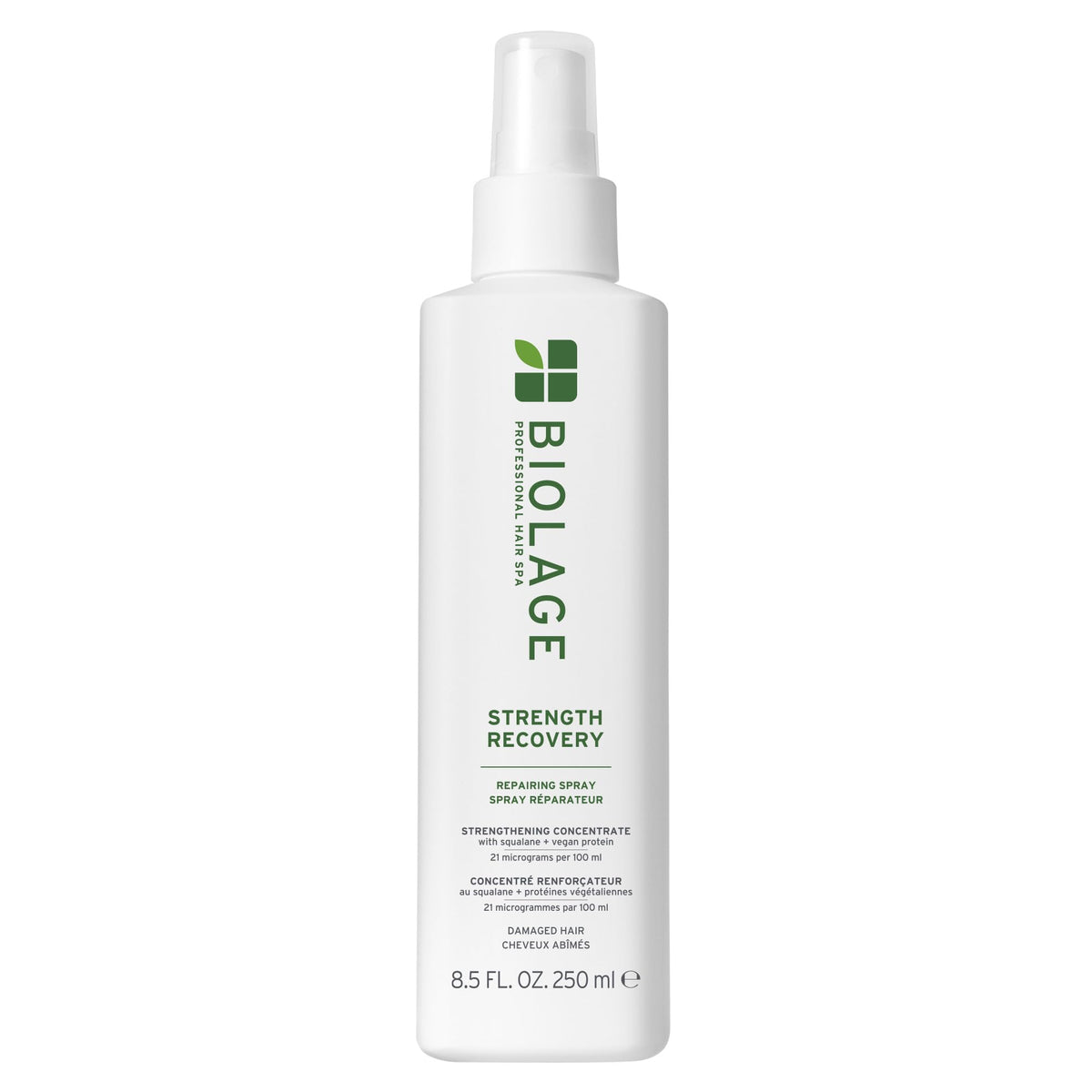 Biolage bottle front view showing label and benefits