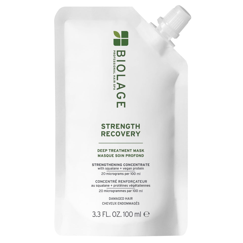 Biolage front packaging showing product and benefit of strengthening hair