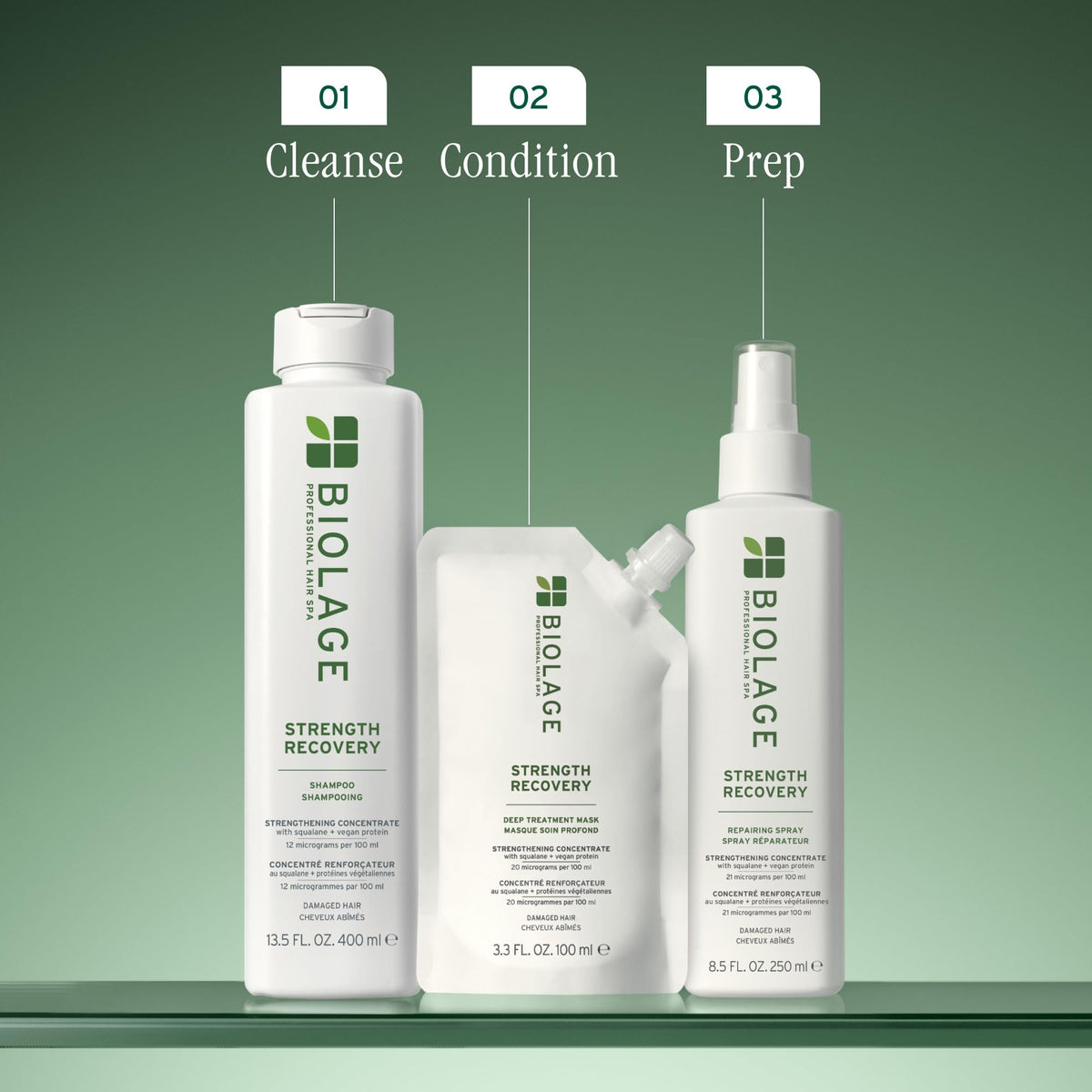 Biolage olive squalane ingredient shot emphasizing moisture-locking benefit