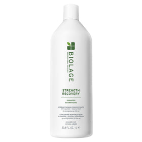 Biolage front bottle showing label and benefit of reduced breakage