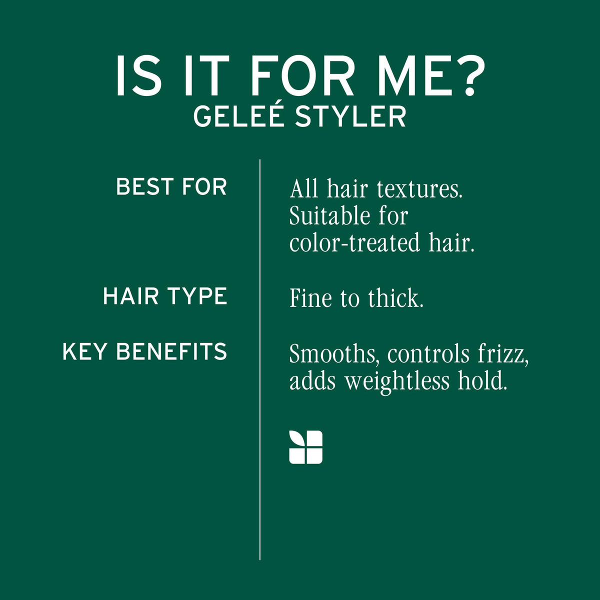 Biolage product in hand applying to damp hair for even distribution and frizz control