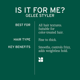 Biolage product in hand applying to damp hair for even distribution and frizz control