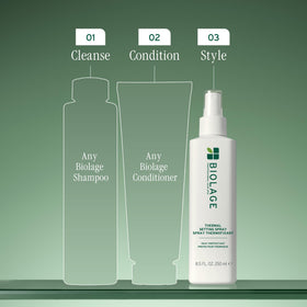 Biolage bottle beside ruler showing 8.5 fl oz scale