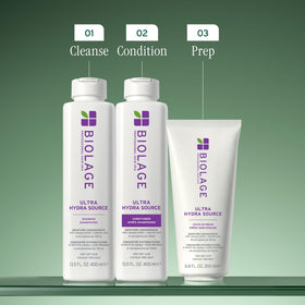 Biolage bottle label detail showing ingredient callouts and vegan formulation benefits