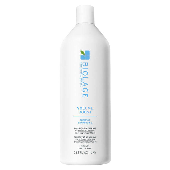 Biolage bottle front view showing volume boost benefits